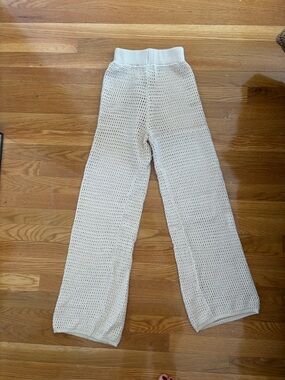 Sincerely Jules Crochet Knit Swim Coverup Pants in Cream